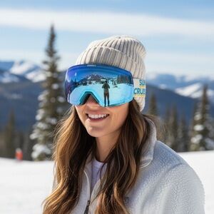 Glade Blue Reflective Ski Goggles